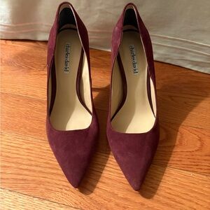 Charles David Women's Suede Pointed-Toe Pumps in Bugundy